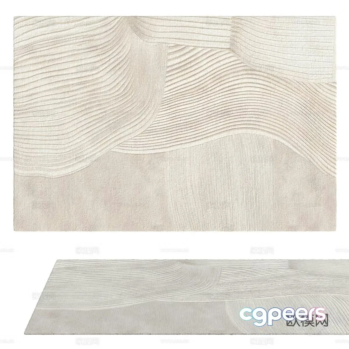 New Chinese style fabric carpet 3D model