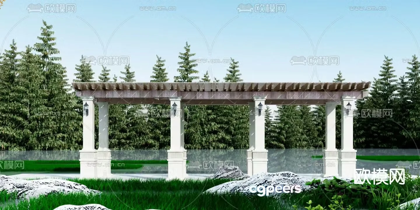 Modern gallery frame 3d model