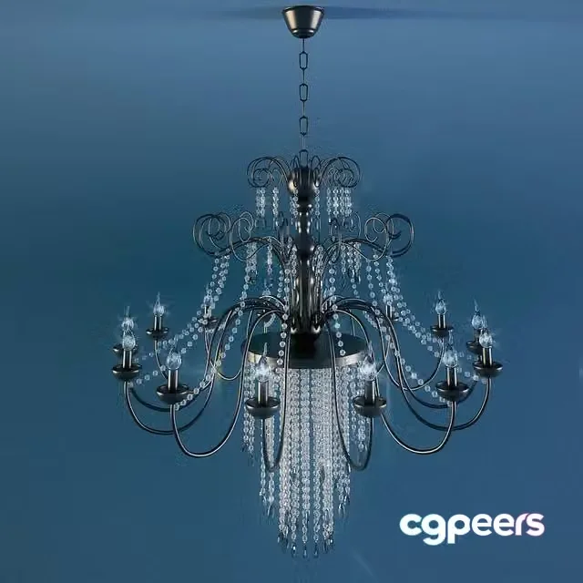 3ds Max Free – Classic style chandelier