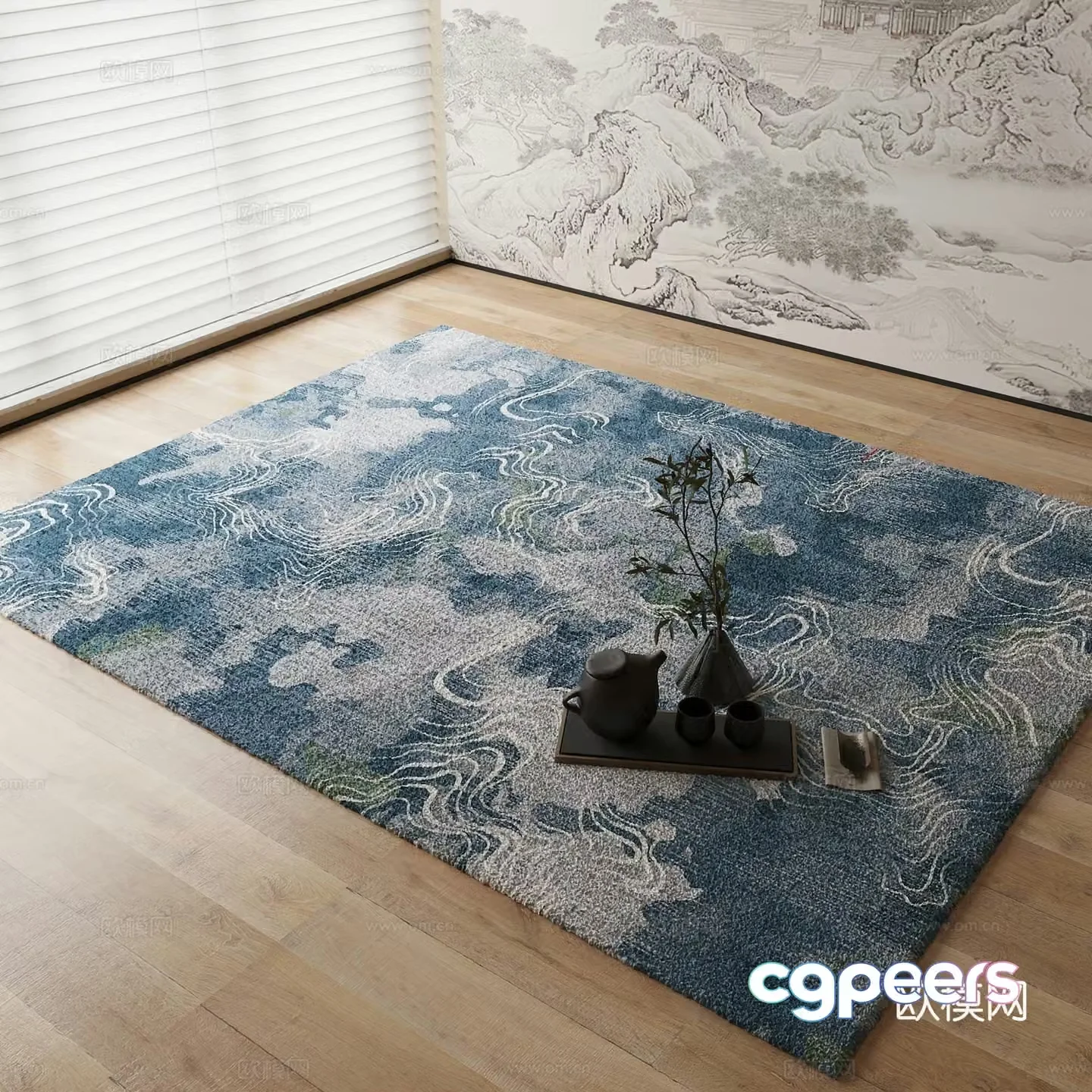 New Chinese carpet 3D model