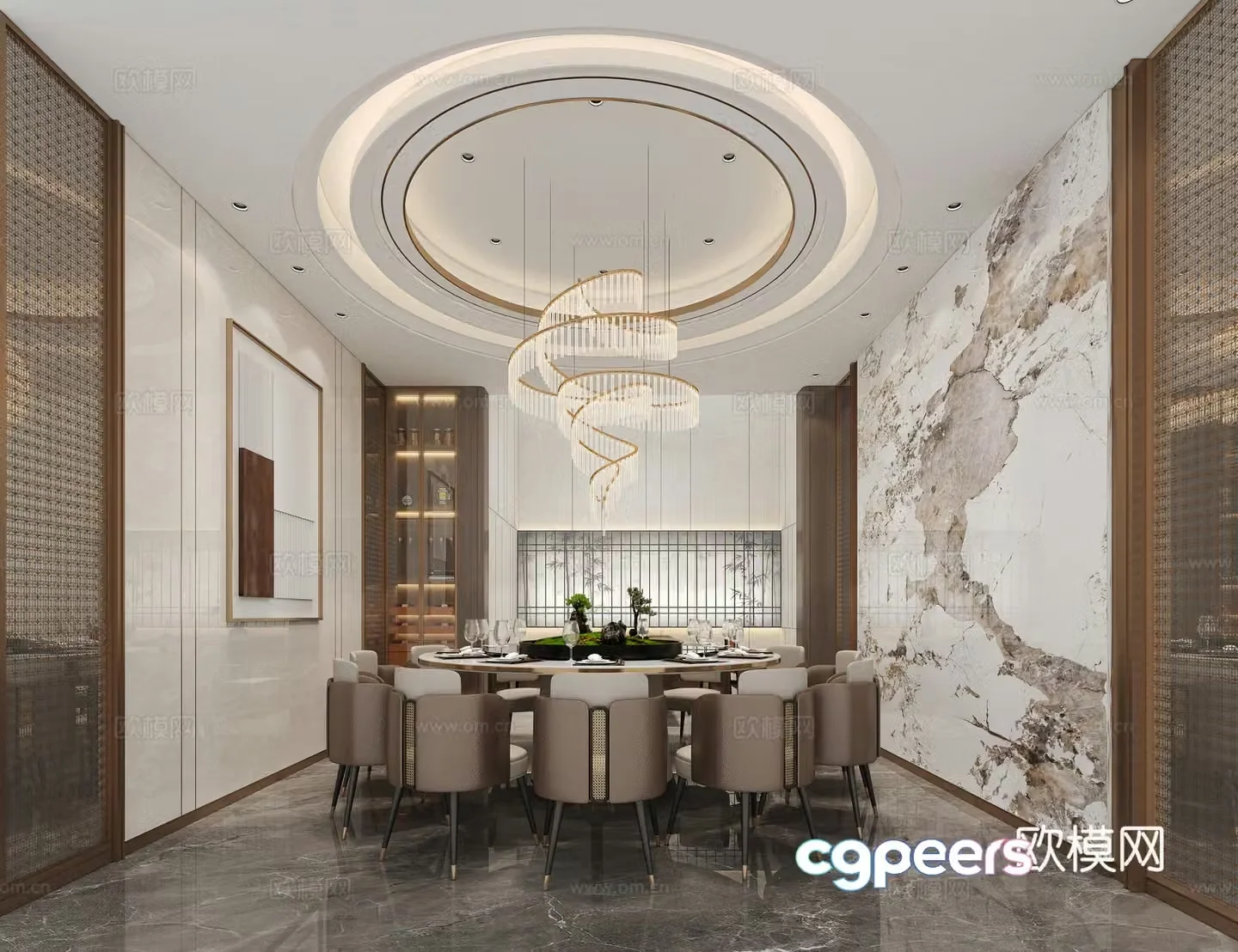 Modern restaurant 3d model