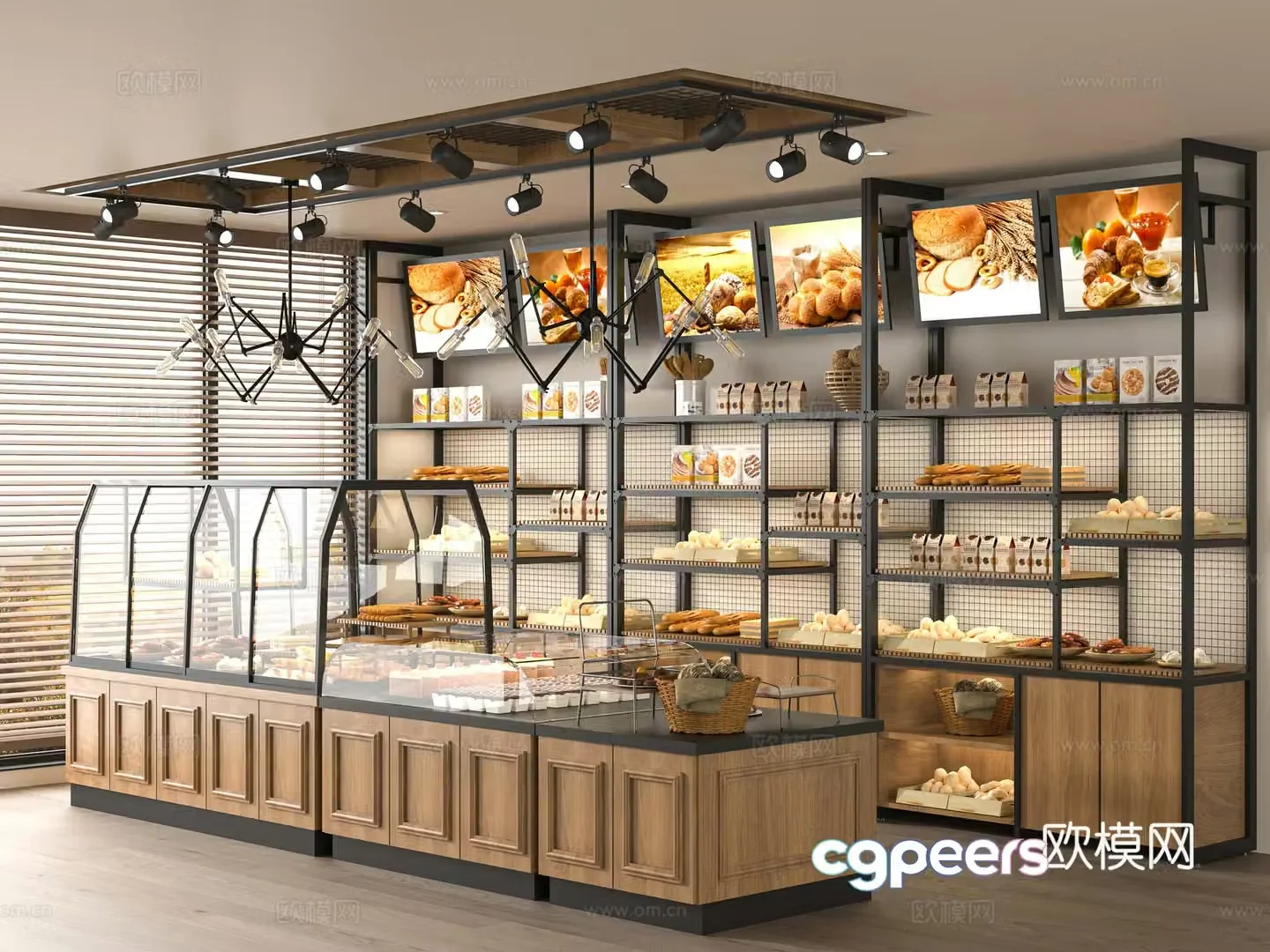 Modern bakery 3d model