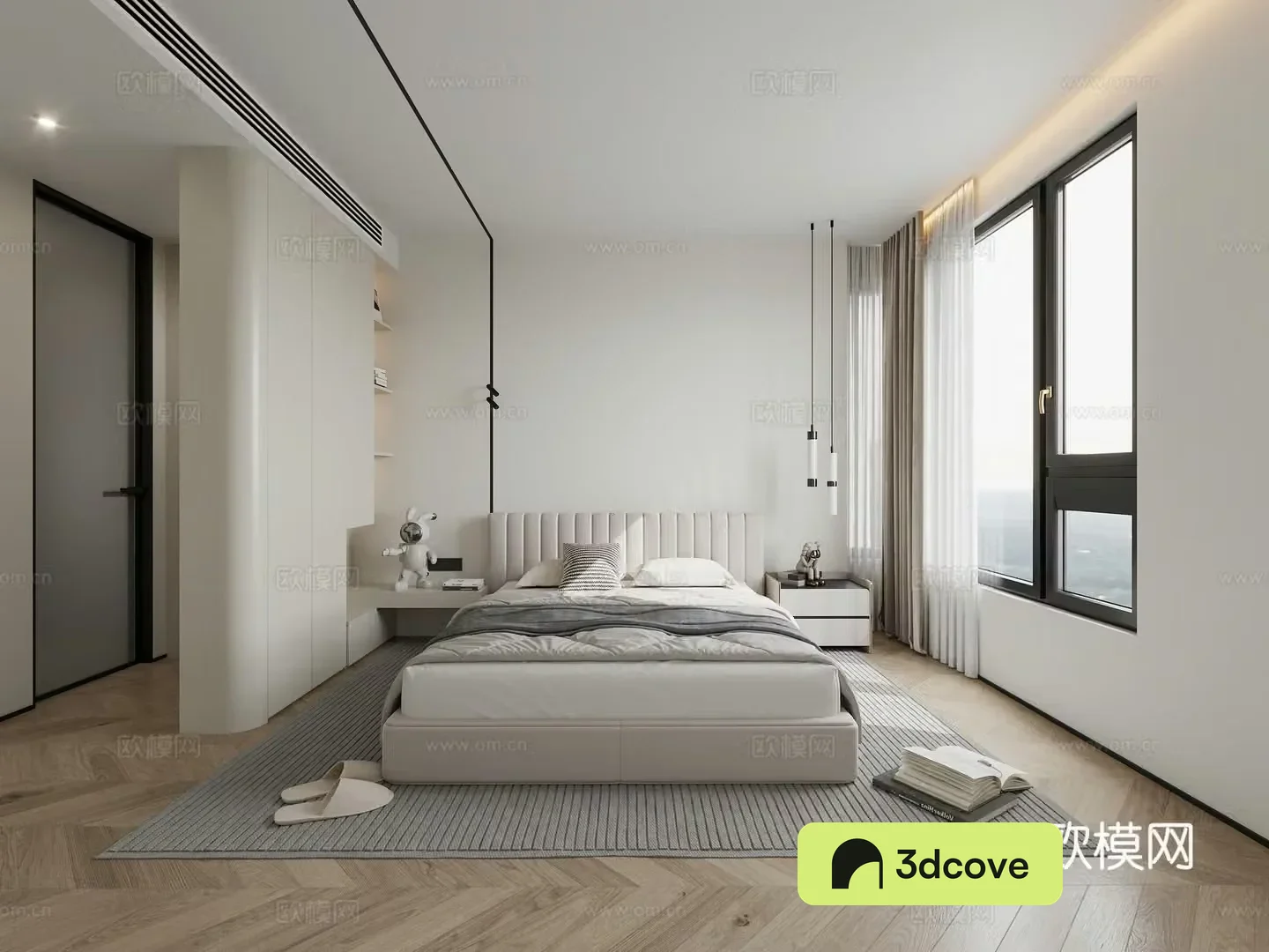 Modern minimalist bedroom master room Simple bedroom master room Master bedroom Parent room Elderly room
