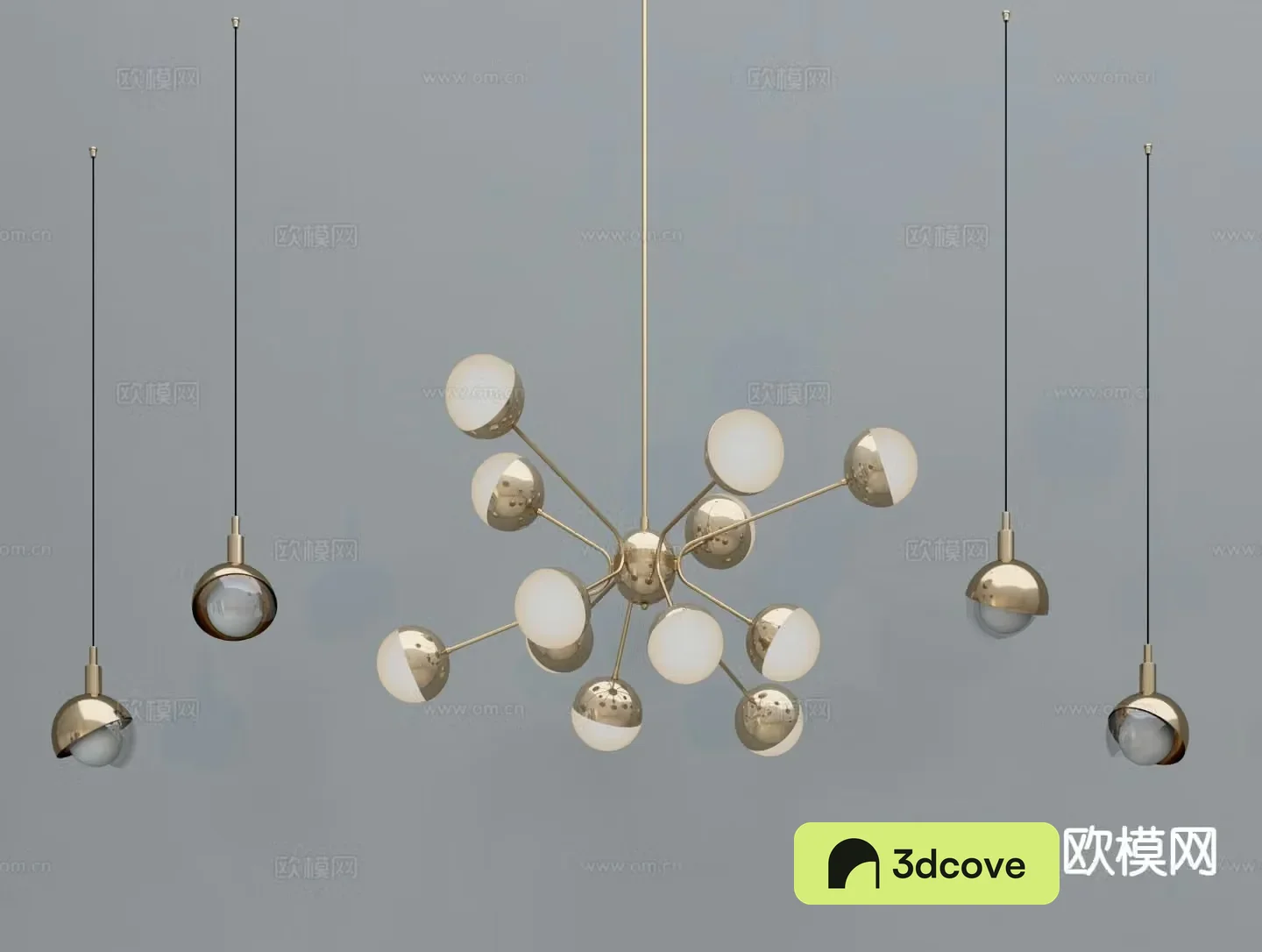 Light luxury multi-head chandelier bulb chandelier