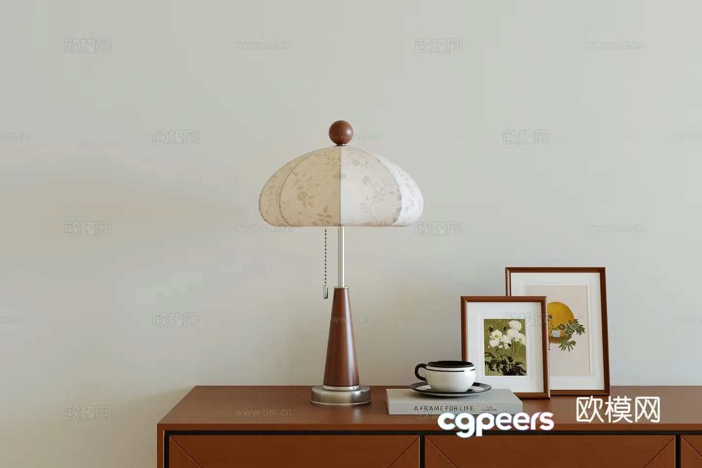 Modern medieval style table lamp 3d model