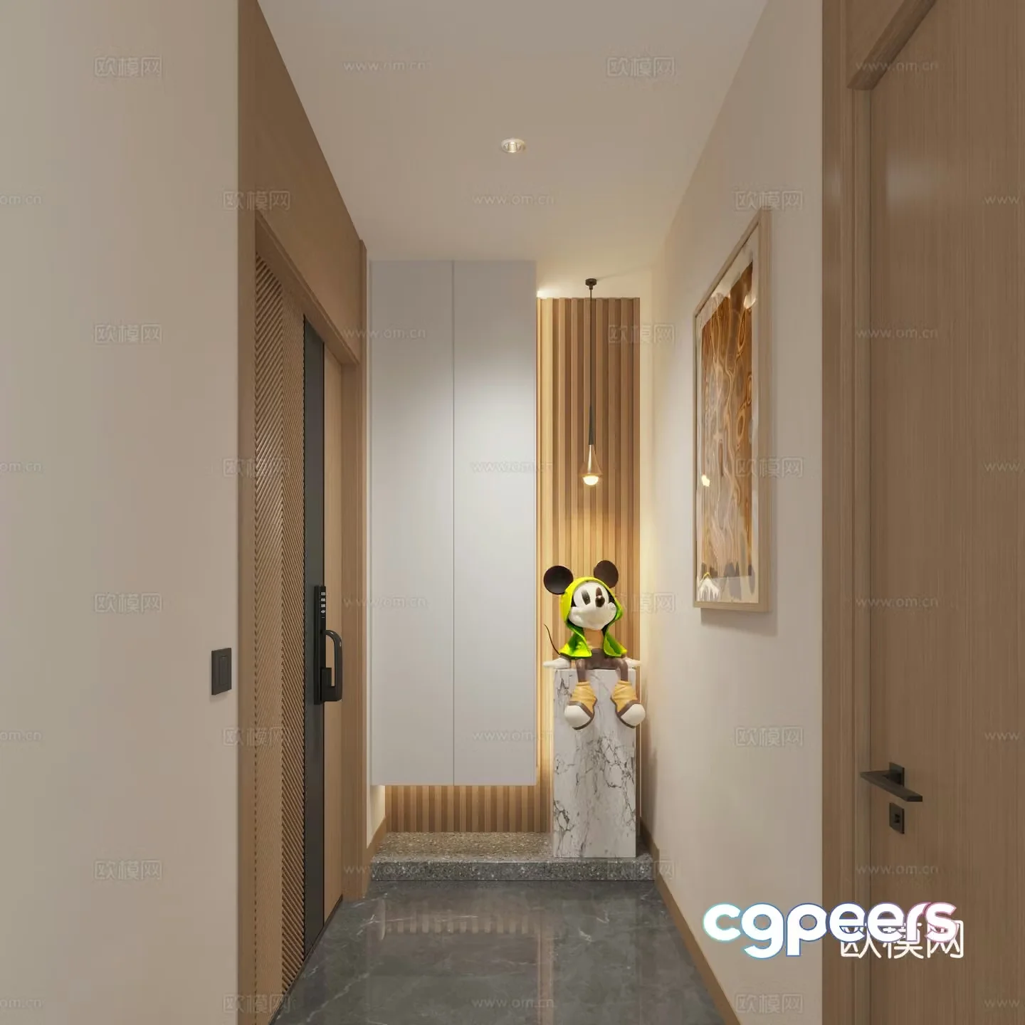 Modern entrance entrance 3D model