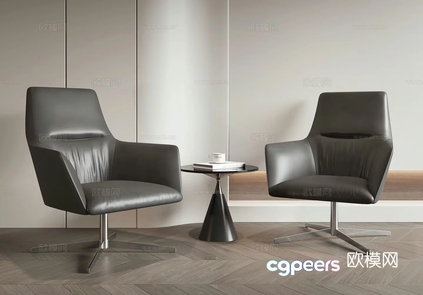Modern office lounge chair 3d model