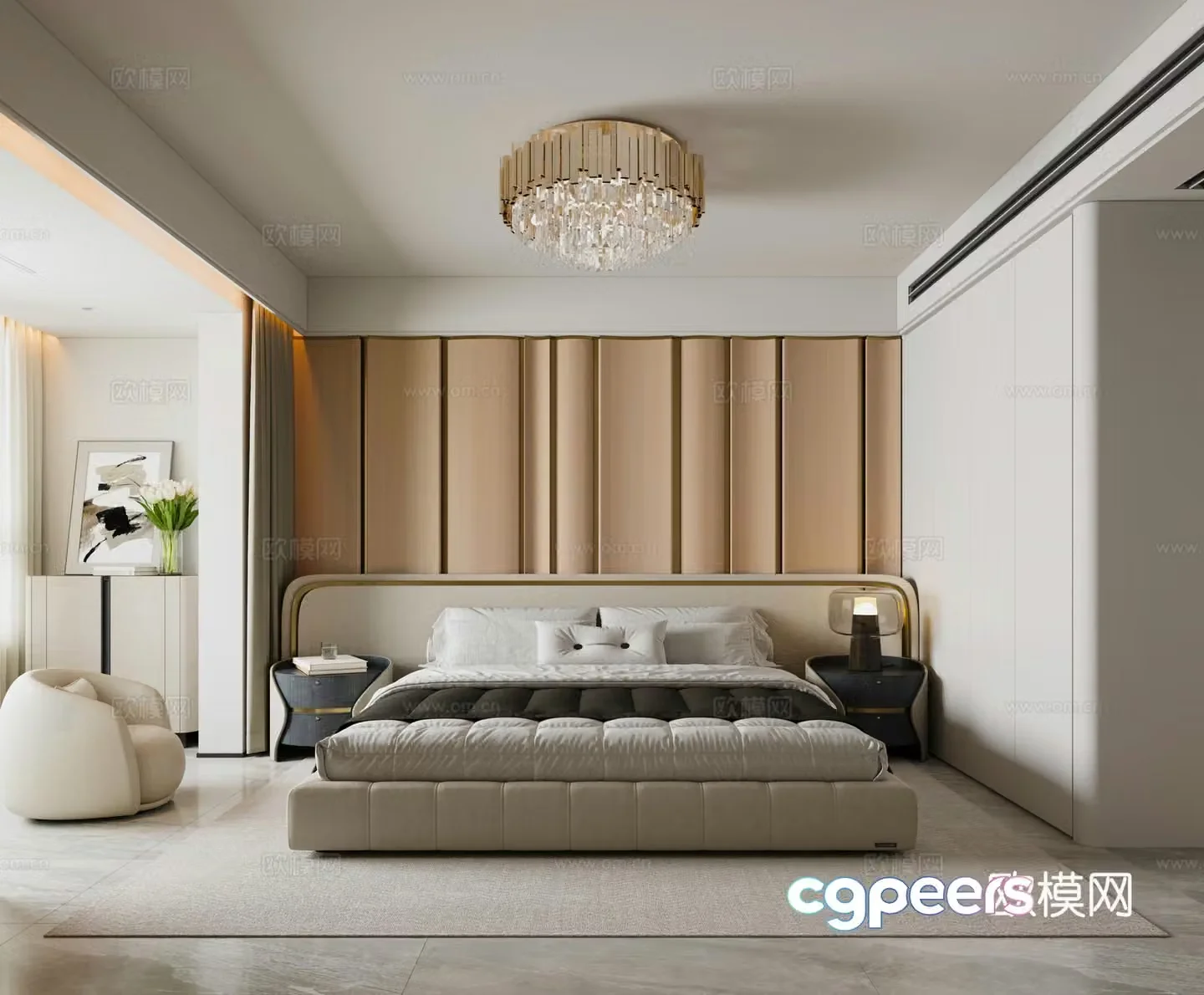 Modern bedroom 3d model