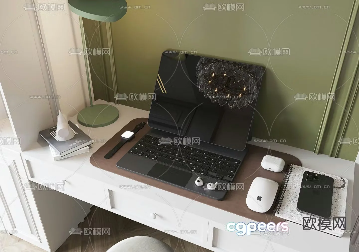 Desktop ornaments computer mobile mouse 3d model