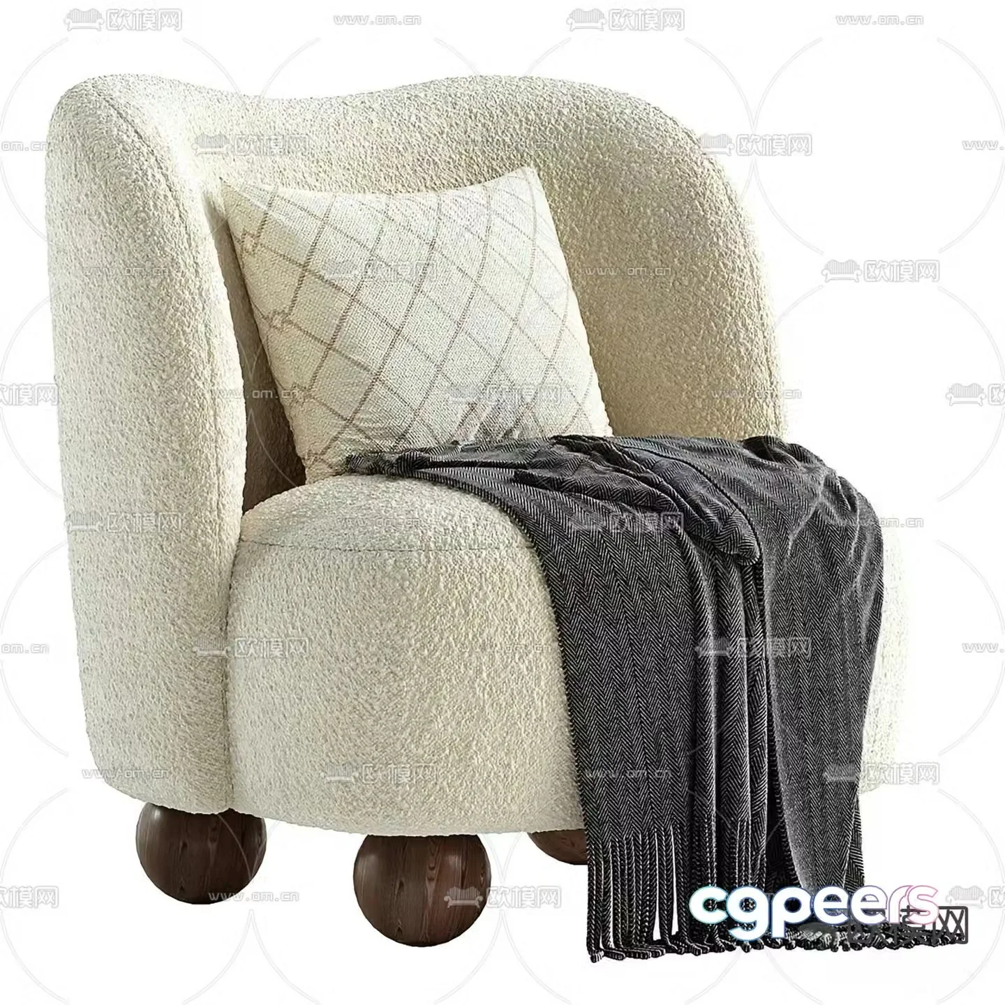 Alice leisure sofa 3d model