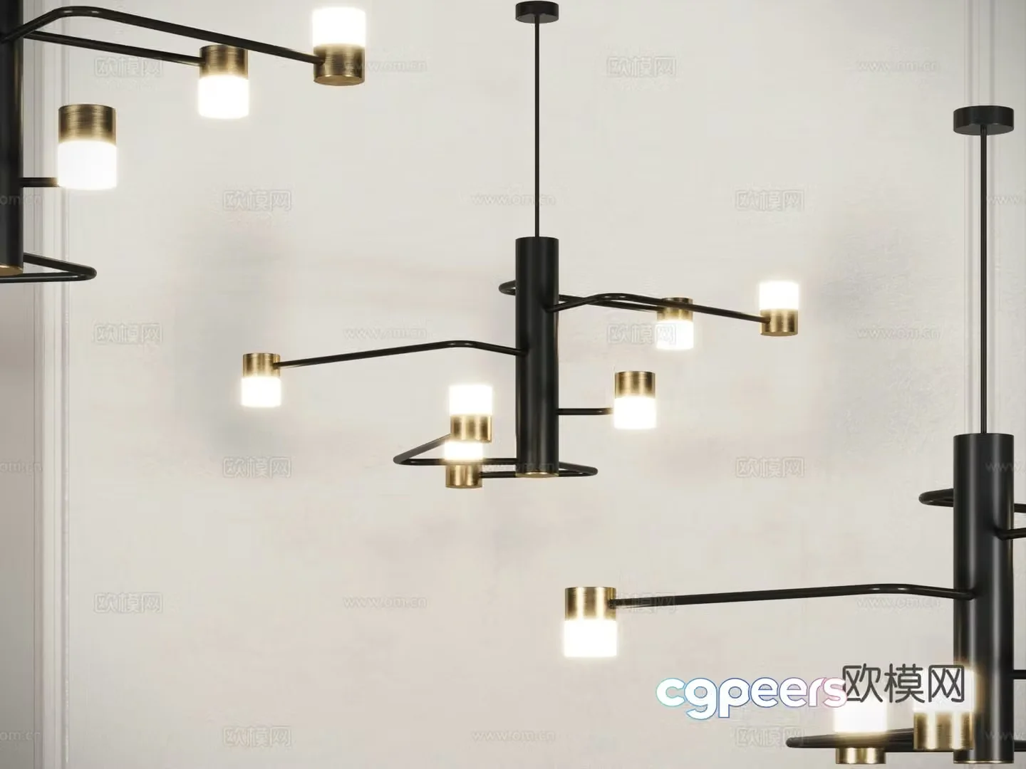 Modern Chandelier Multi-head Chandelier 3d Model