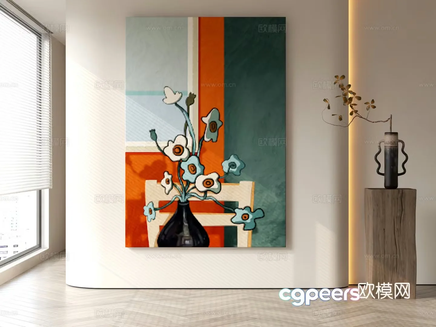 Modern style decorative painting 3d model