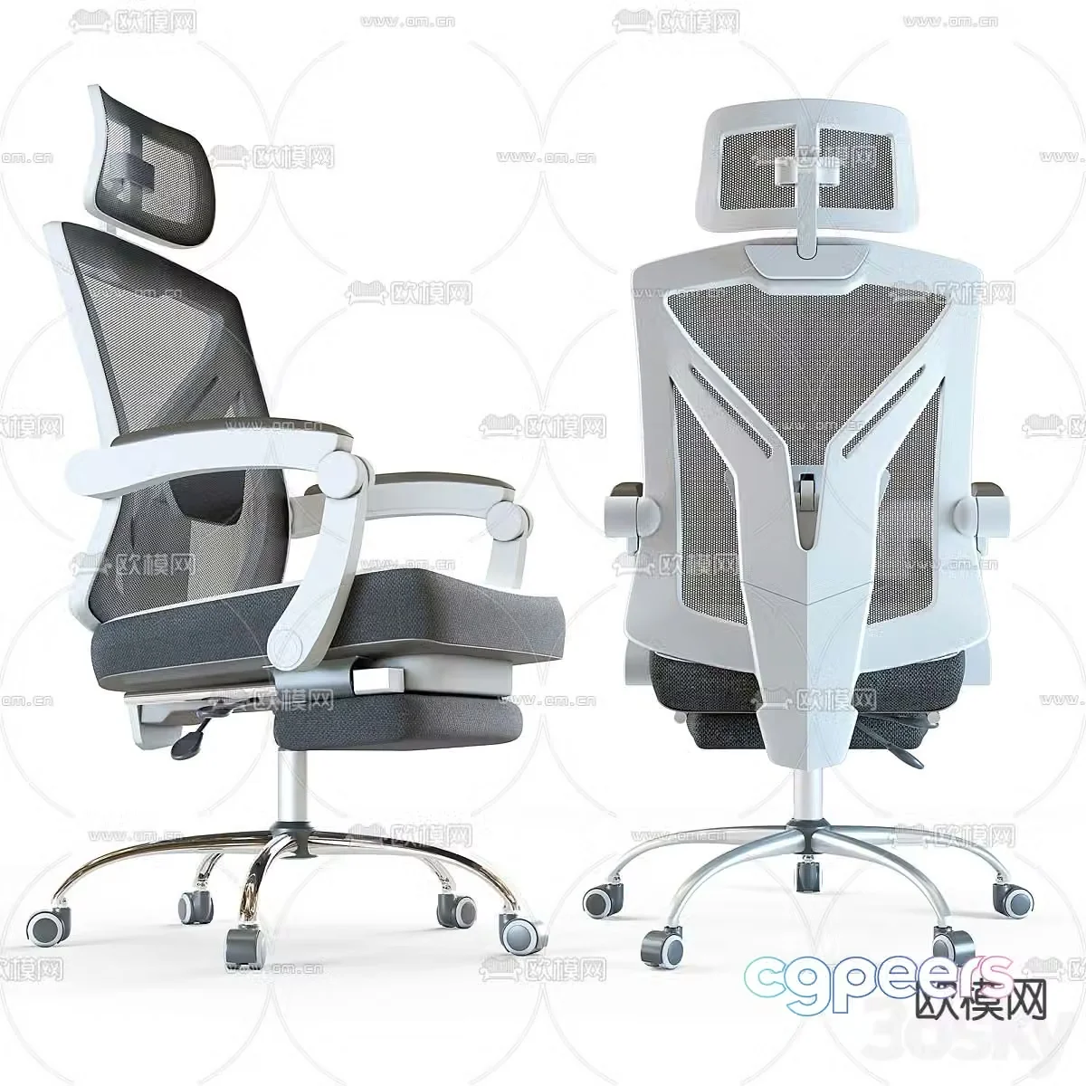 Hbada office chair conference chair staff chair 3d model