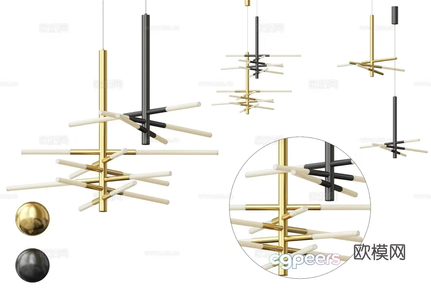 Modern simple and light luxury chandeliers chandeliers simple chandeliers restaurant chandeliers living room chandeliers lamp 3d model