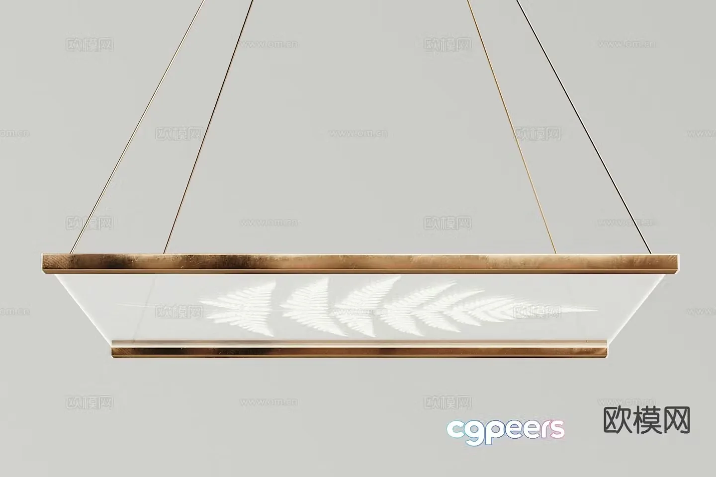 Light luxury glass chandelier 3d model