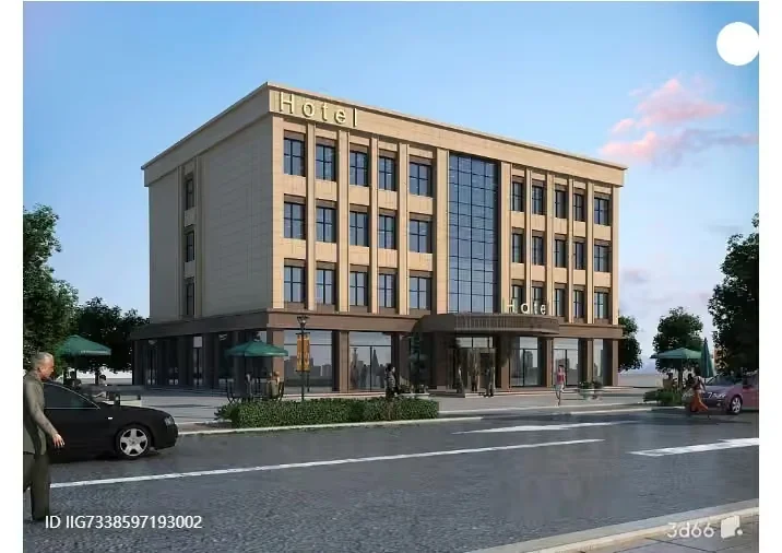 A Hotel Building 3D Model – 15970 – VRAY Render