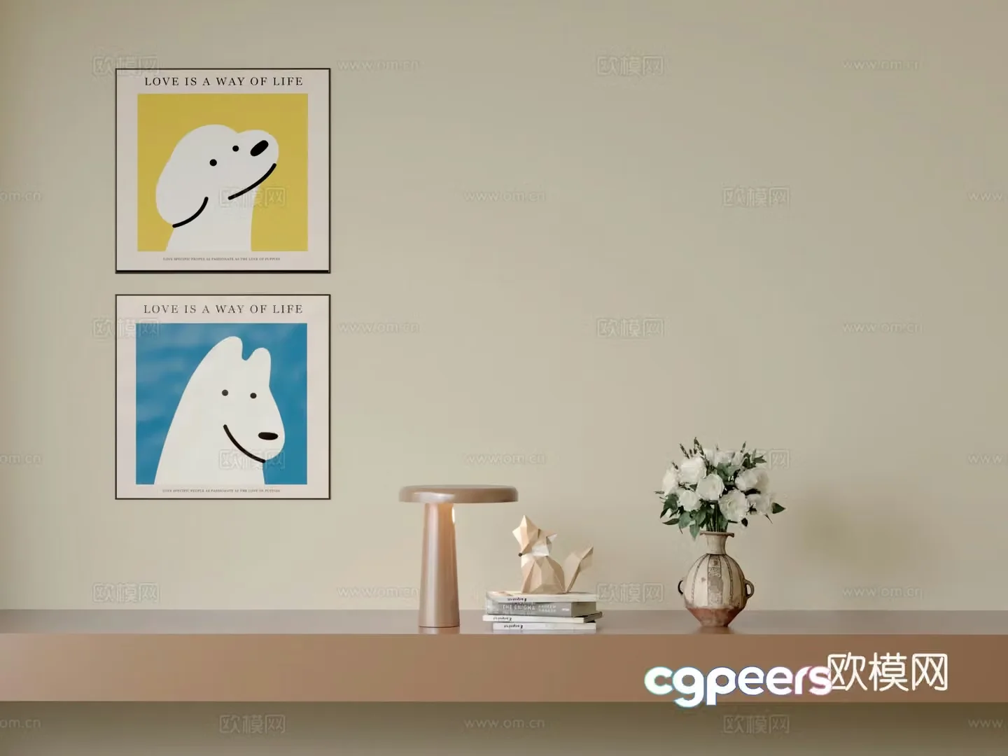 Modern children’s hanging painting 3d model