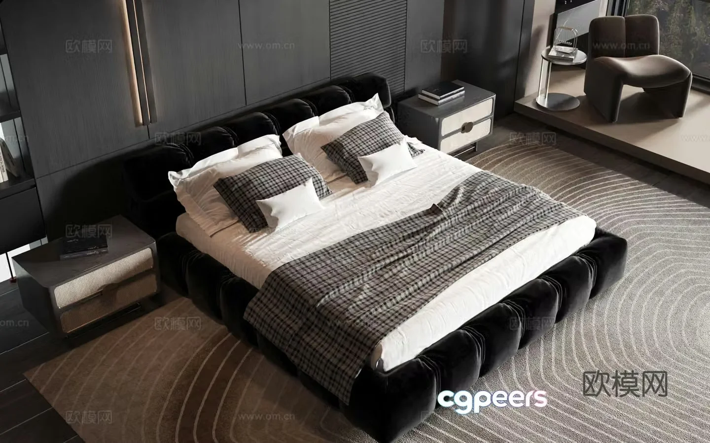 Modern style product bed 3d model