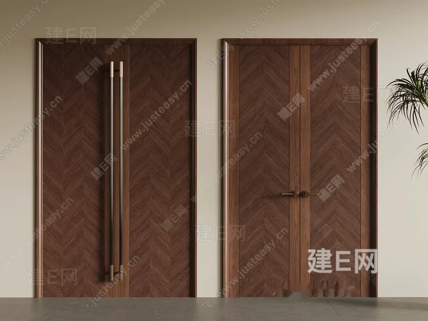 Wooden Doors 3D Model – 1503 – VRAY Render