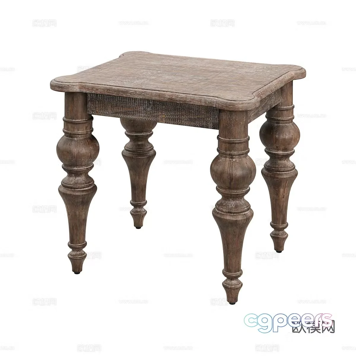 French simple bedside table bedside table simple bedside table 3D model