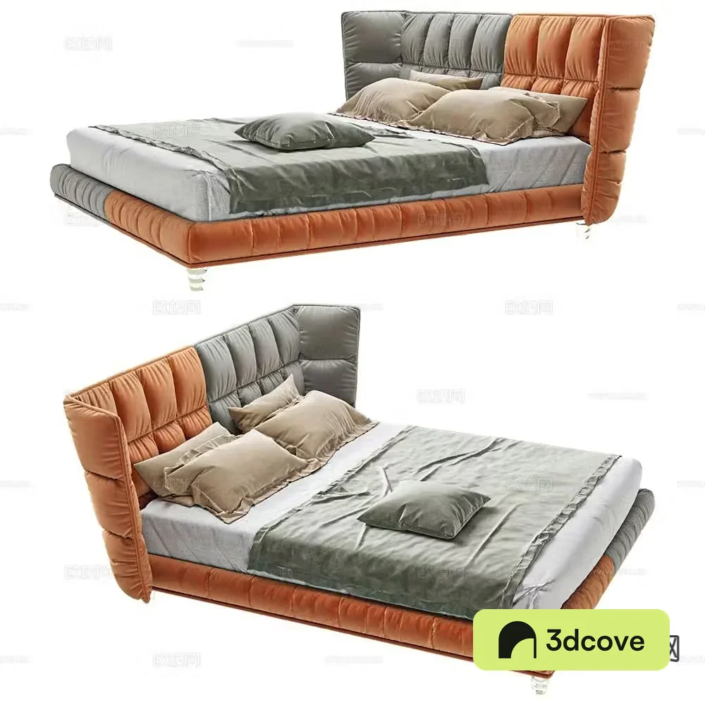 Light luxury double bed