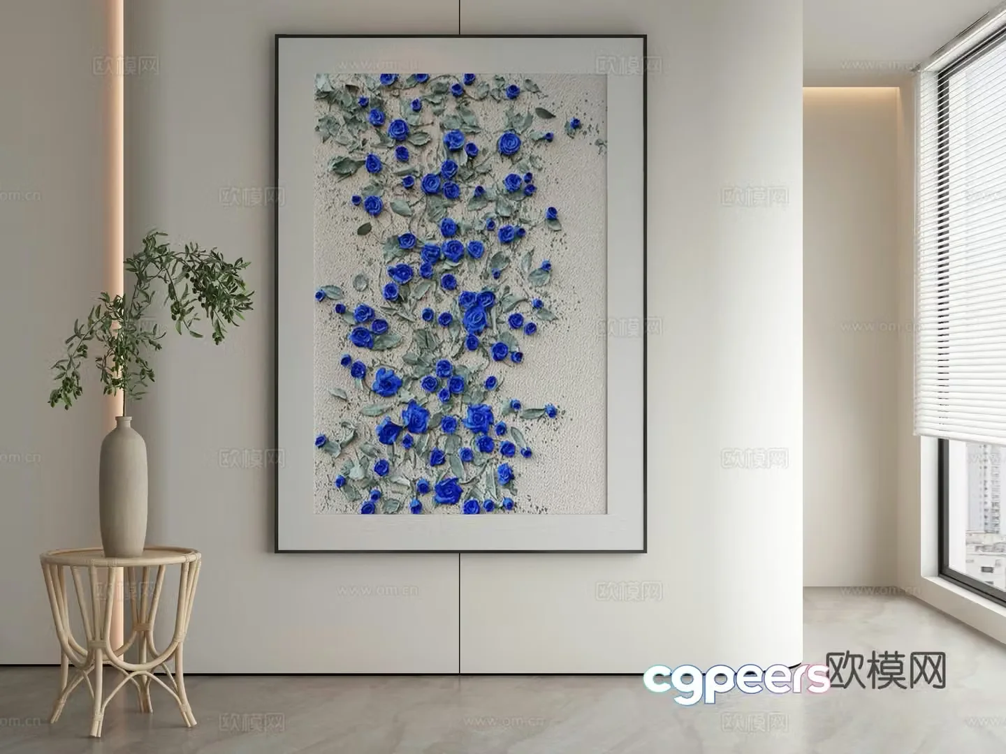 Wasabi hanging painting oil painting 3d model