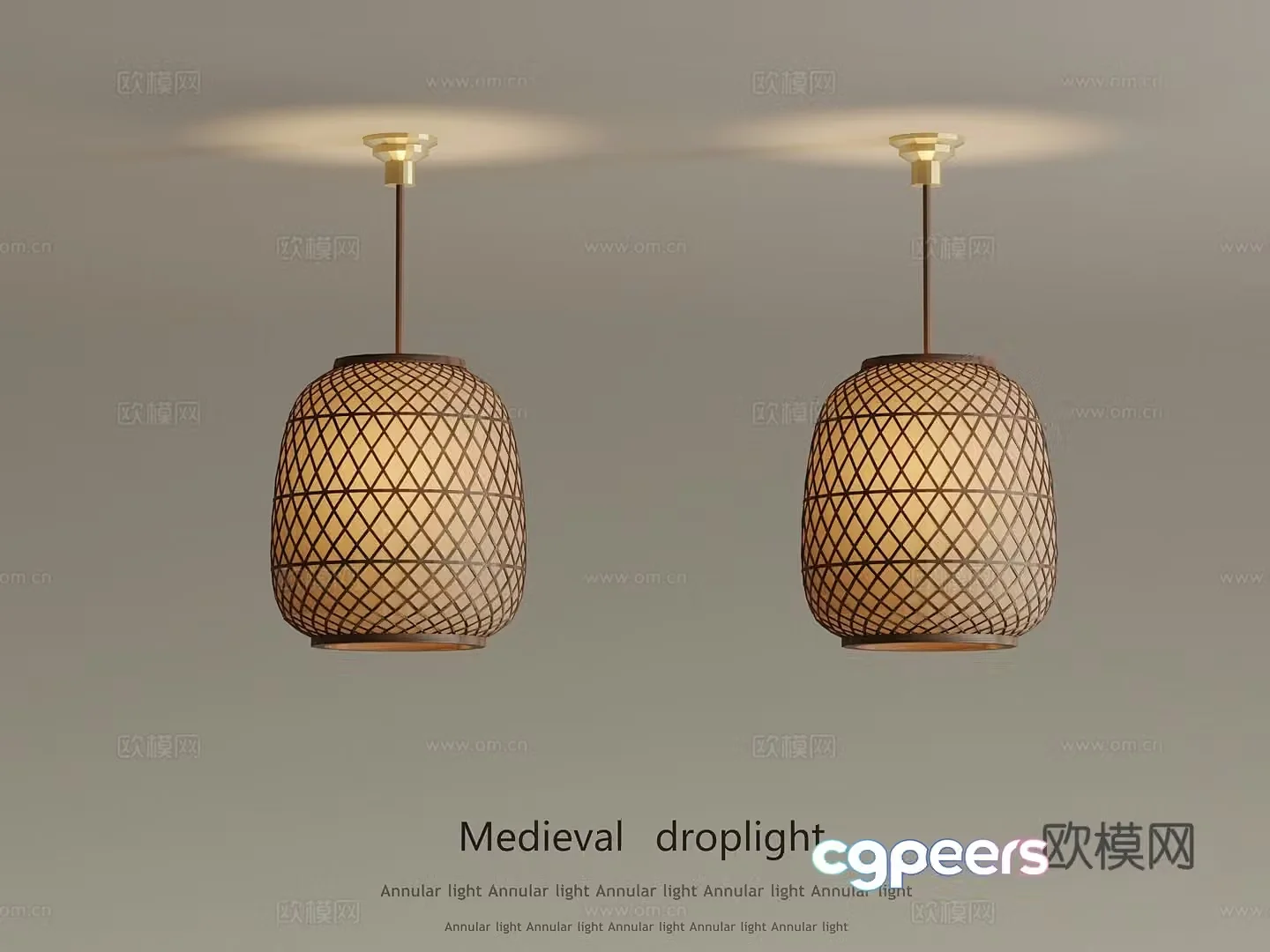 21 new Chinese style small chandelier 3D model
