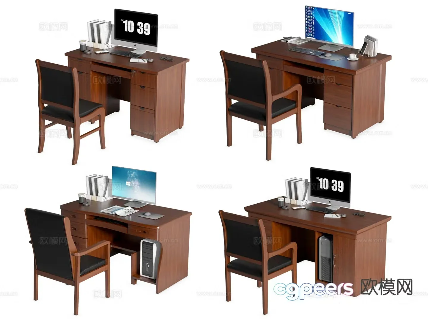 Modern party and government tables and chairs government office desks employee tables and chairs 3D model