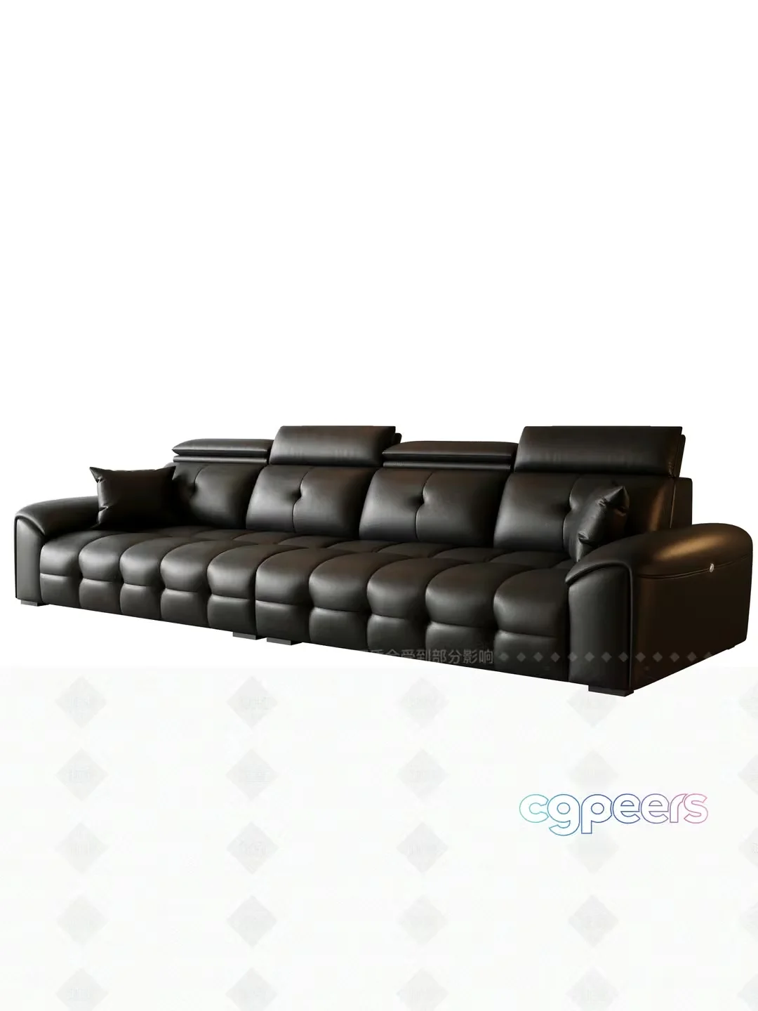 A Modern Leather Sofa 3D Model – 6887 – VRAY Render