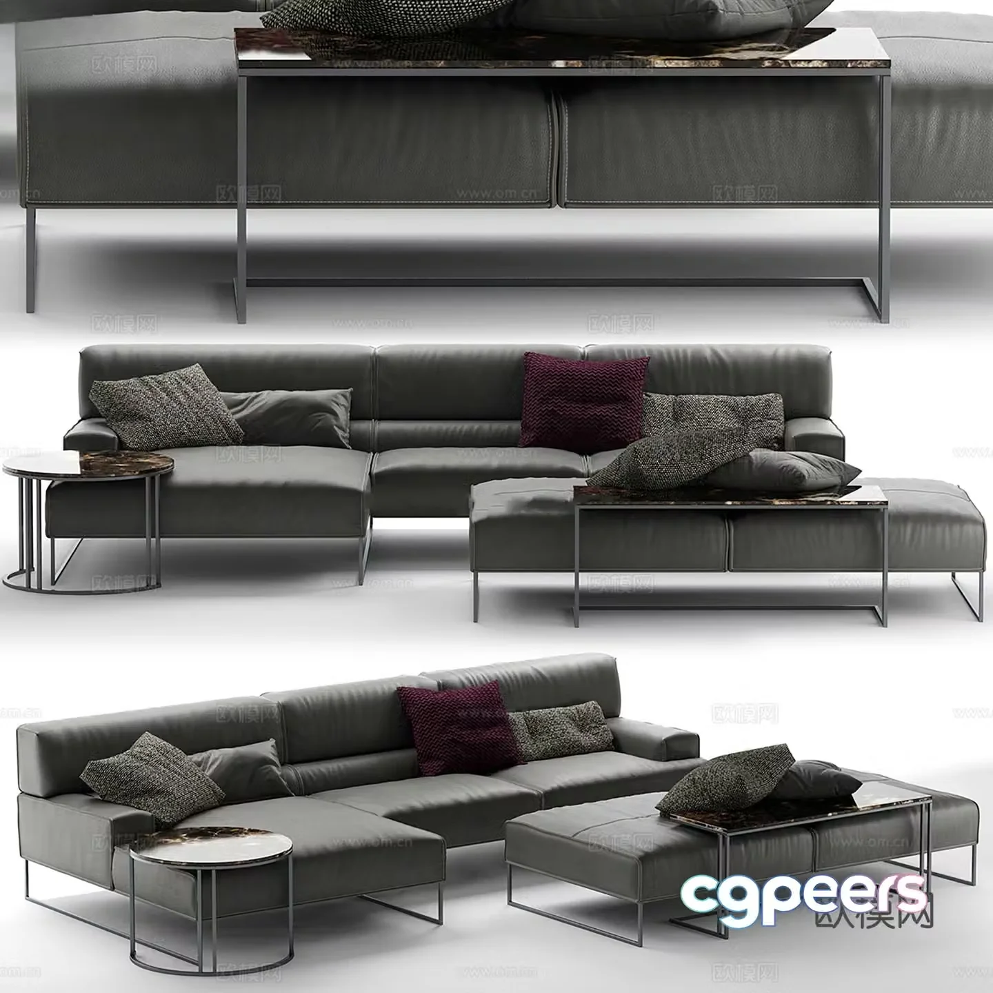 Modern modular sofa 3d model