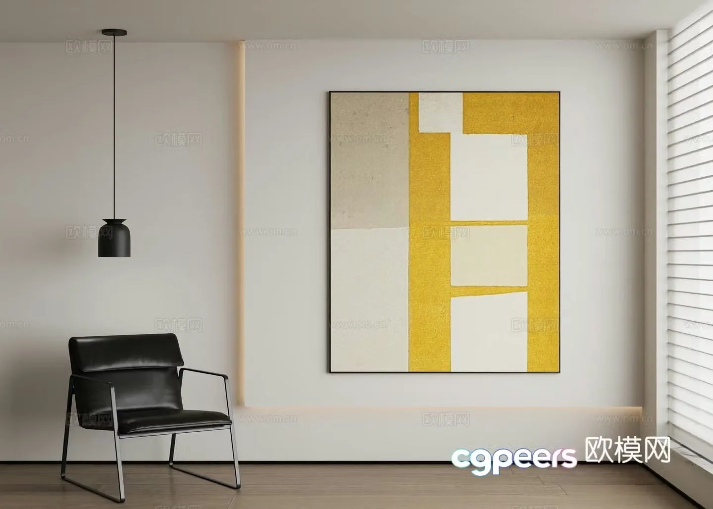 Modern decorative painting 3d model