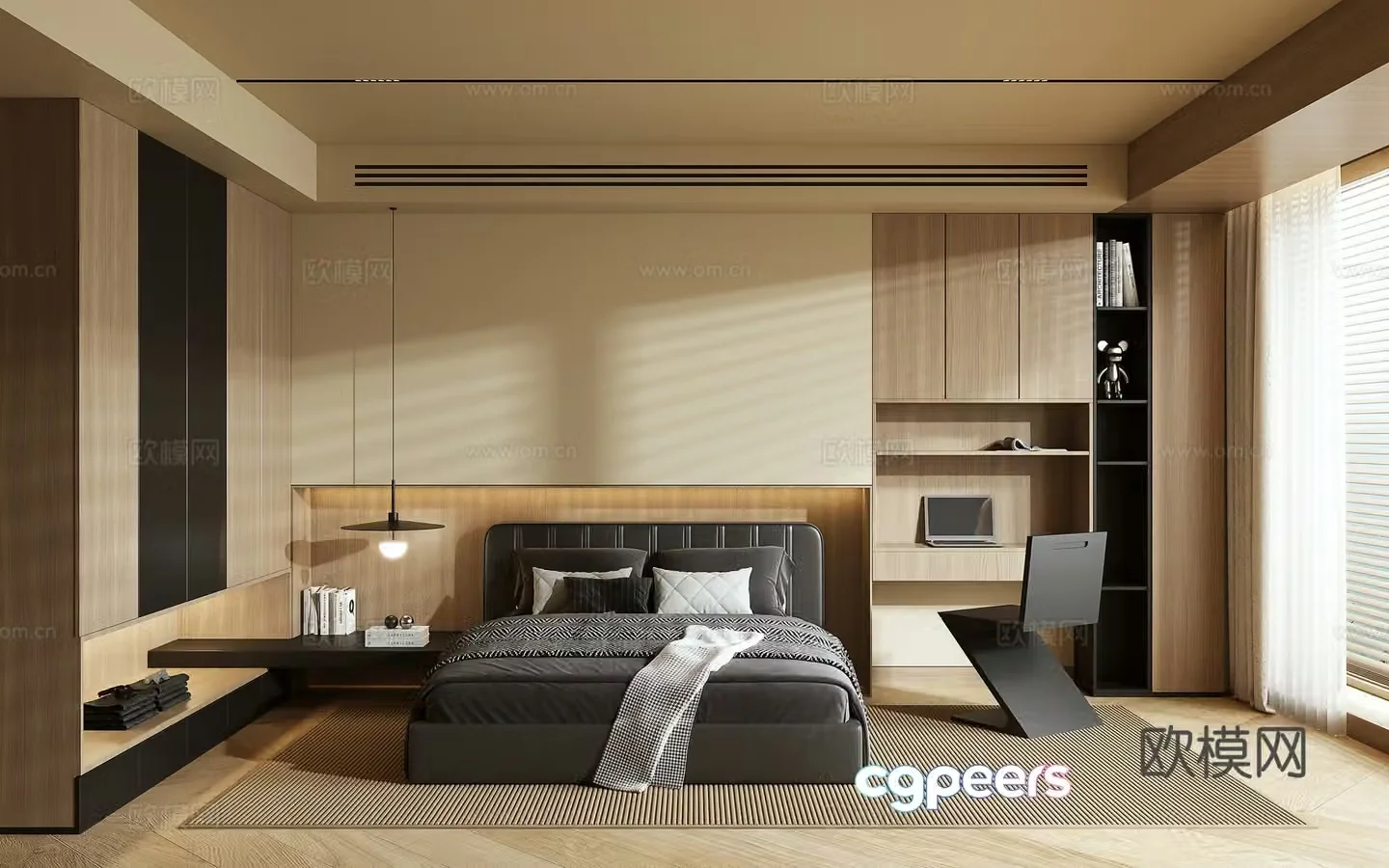 Wabi Sabi bedroom master bedroom 3d model