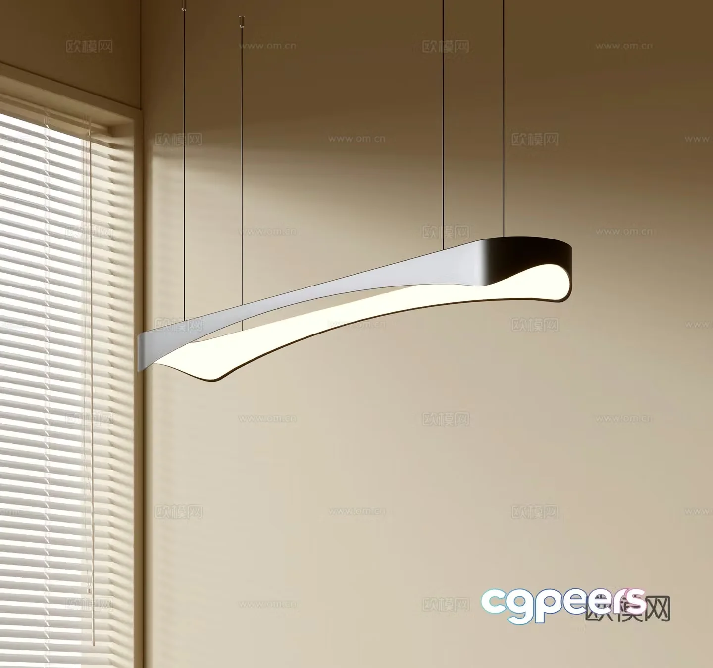 Modern simple chandeliers Nordic style chandeliers Mediterranean style chandeliers Study lamp combination Restaurant lamp 3D model