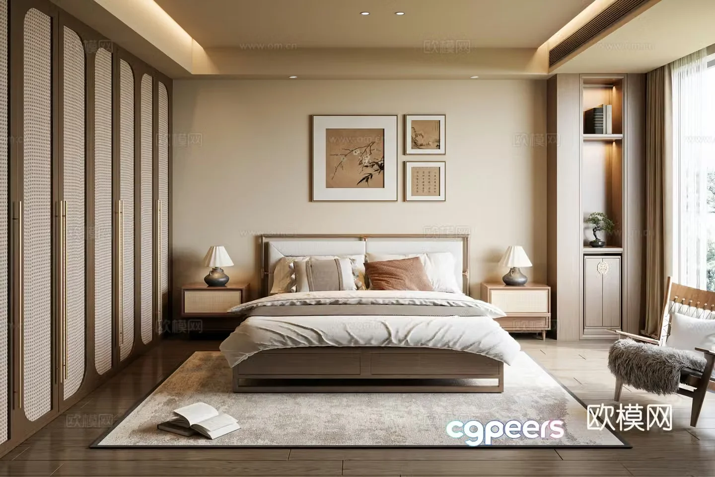 Song style home bedroom 3d model