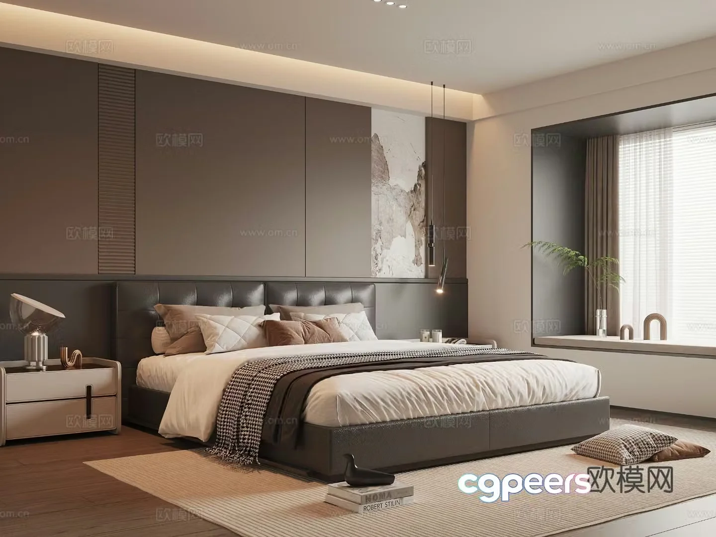 Italian home bedroom master bedroom 3d model