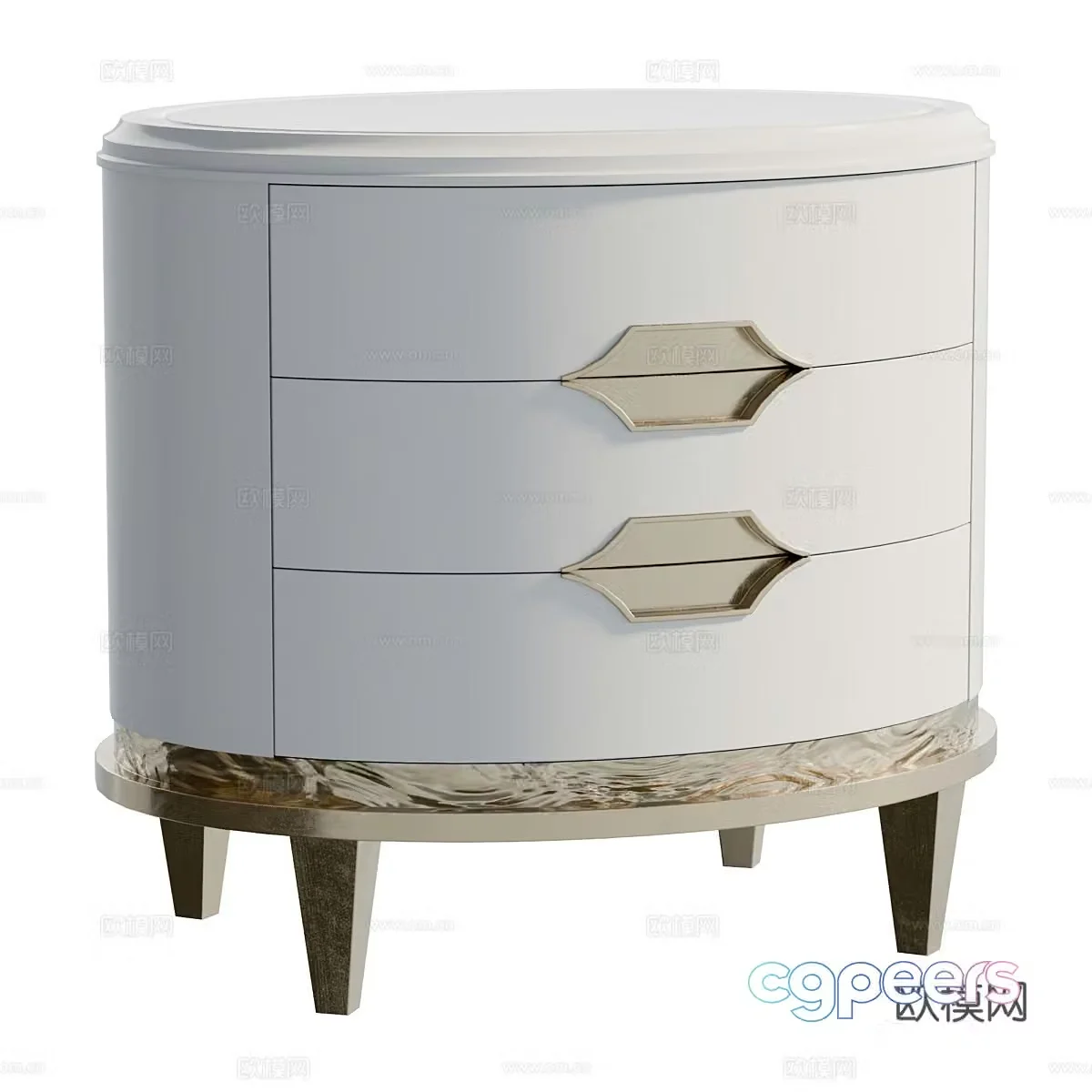 New Chinese style Caracole Adela nightstand 3D model