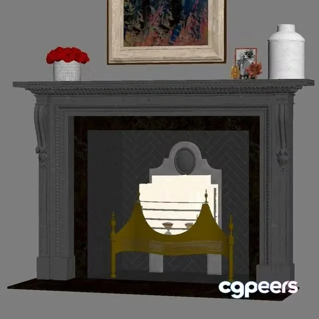 3ds Max Free – Chesneys The Locke Fireplace