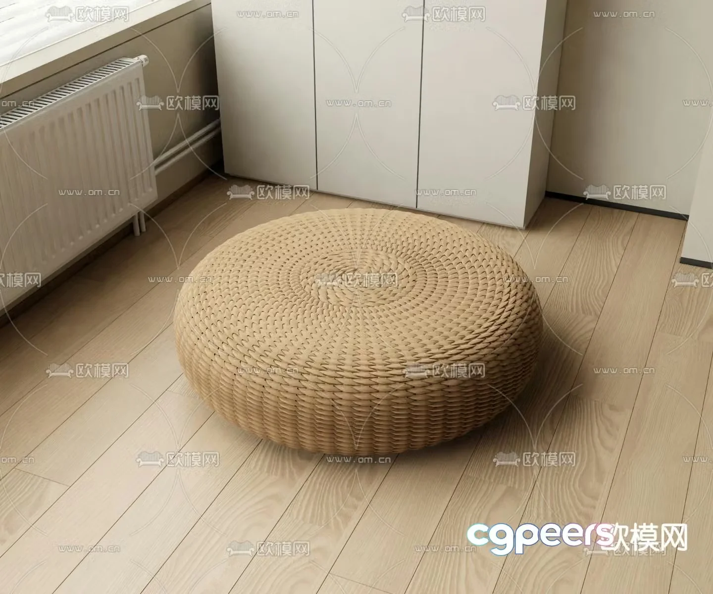 New Chinese futon cushion 3d model