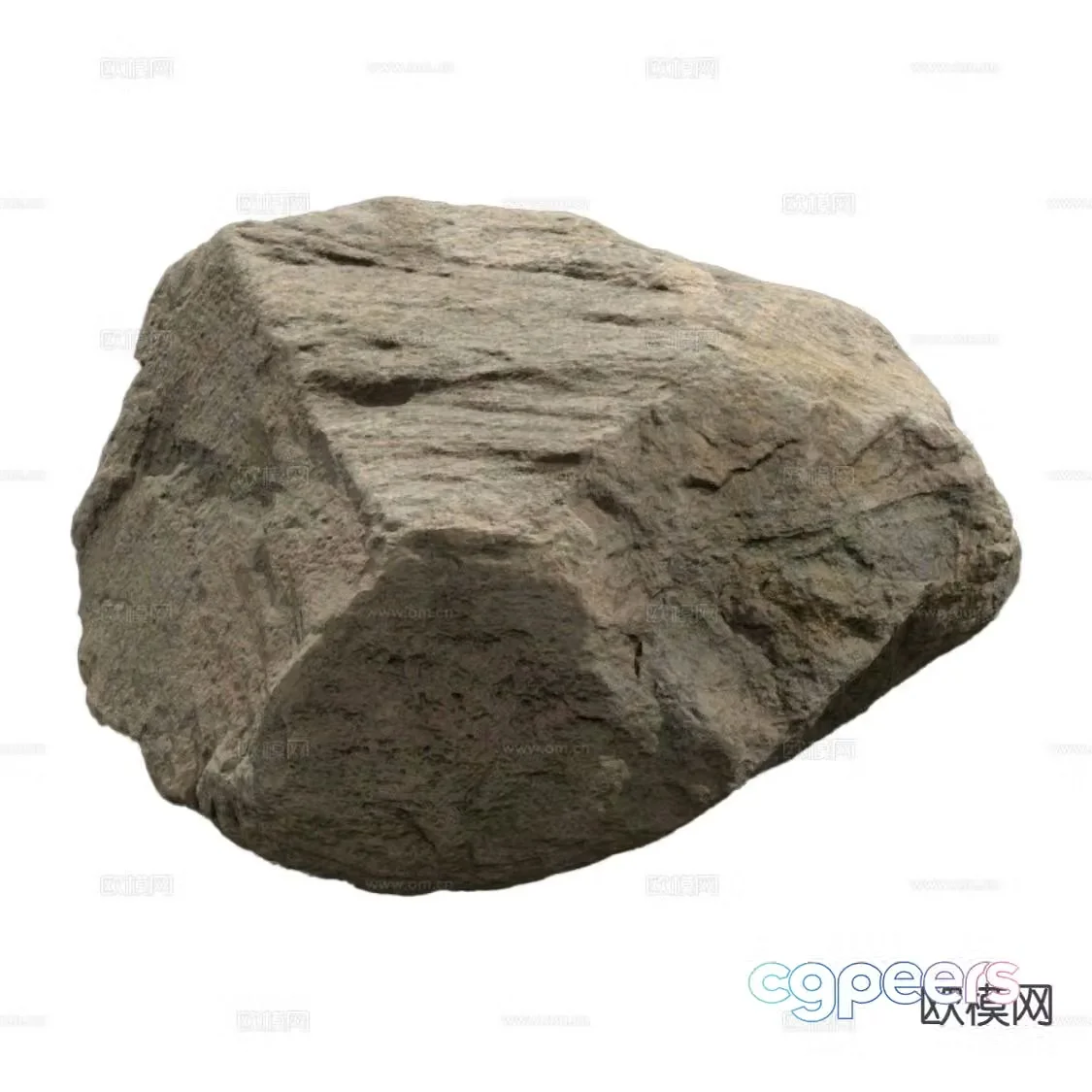 modern rock granite 3d model