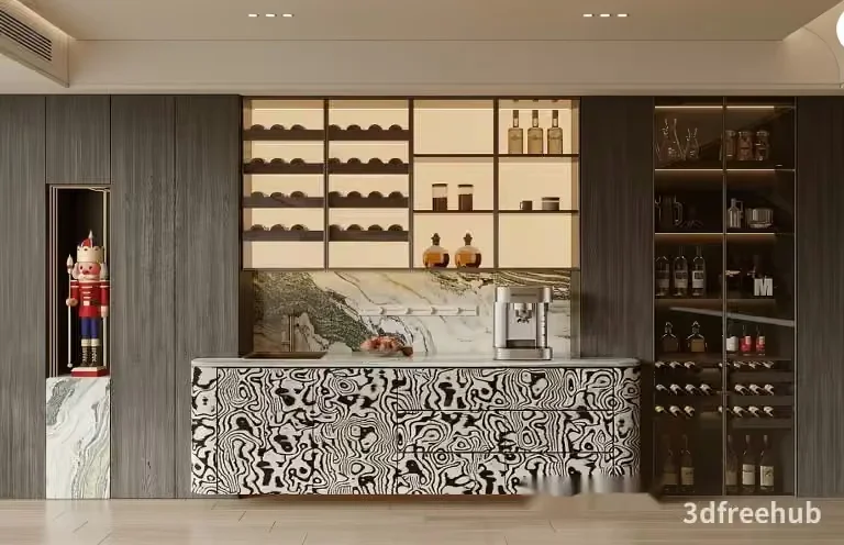 Modern Bar Area 3D Model – 22862 – VRAY Render