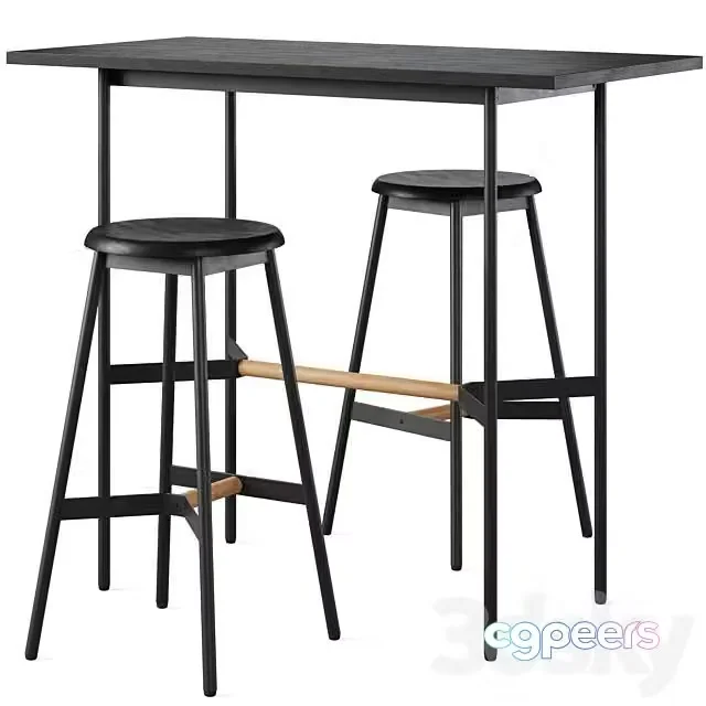 3ds Max Free – Bar Table and Chair Brent
