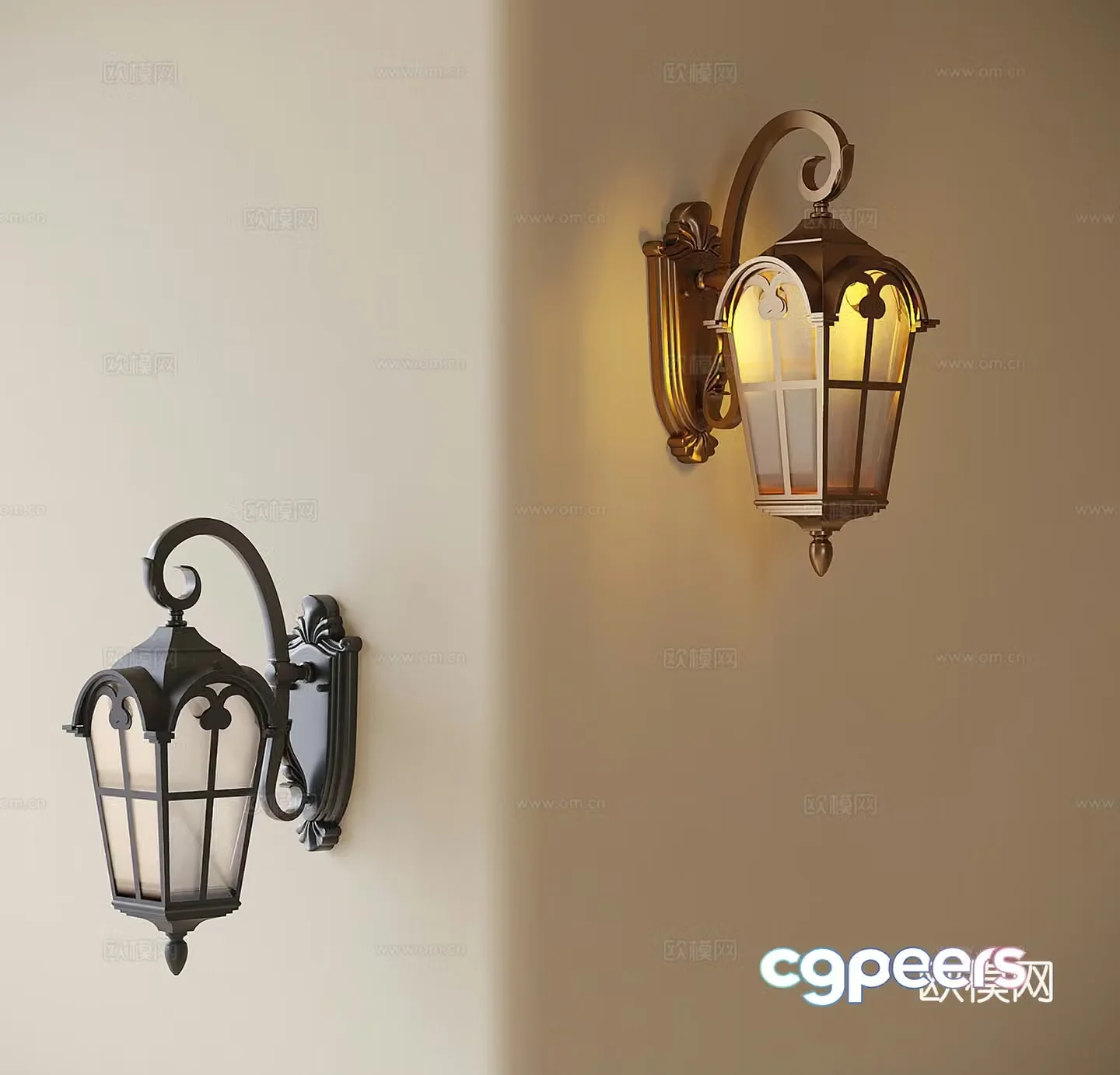 French wall lamp 3d model