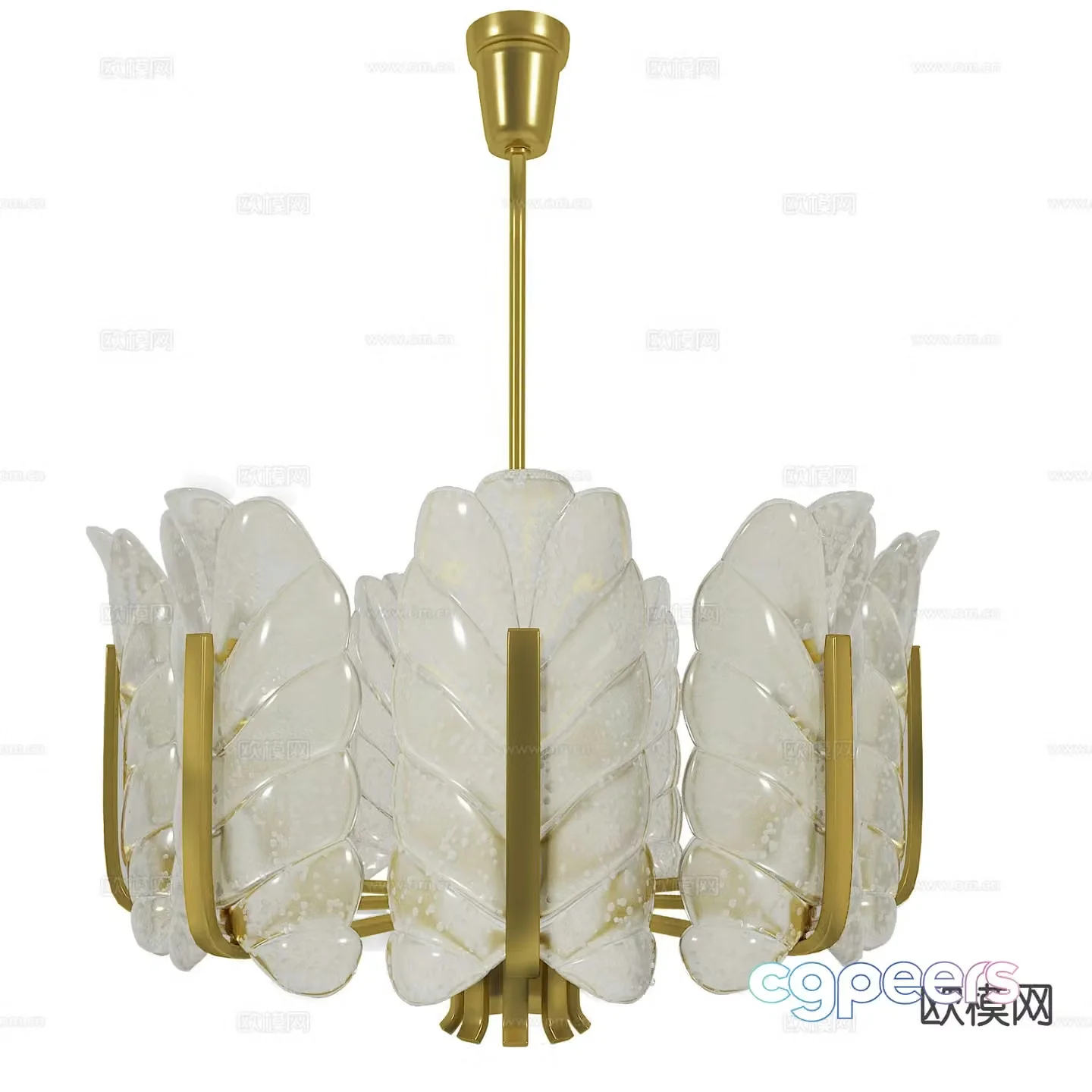 European crystal chandelier 3d model