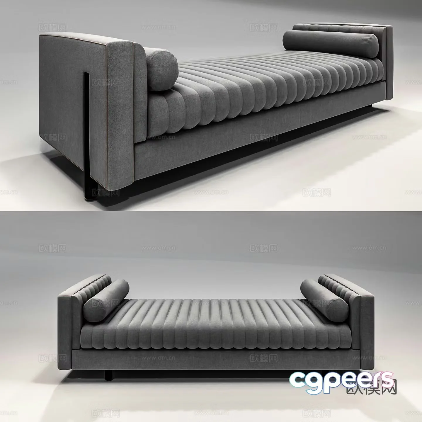 Modern bed stool sofa stool shoe change stool 3d model
