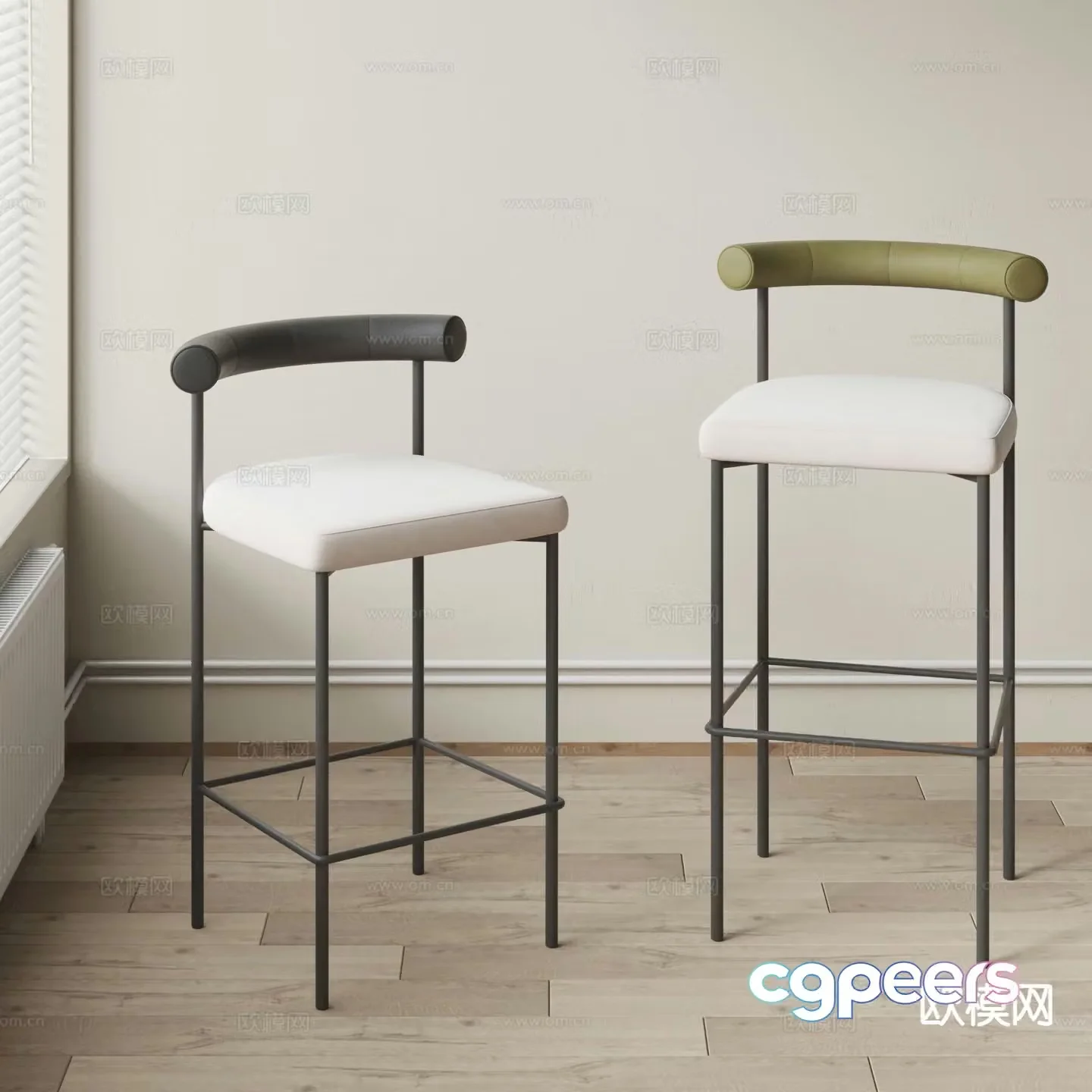 Bonaldo Italian bar stool bar stool high stool 3d model
