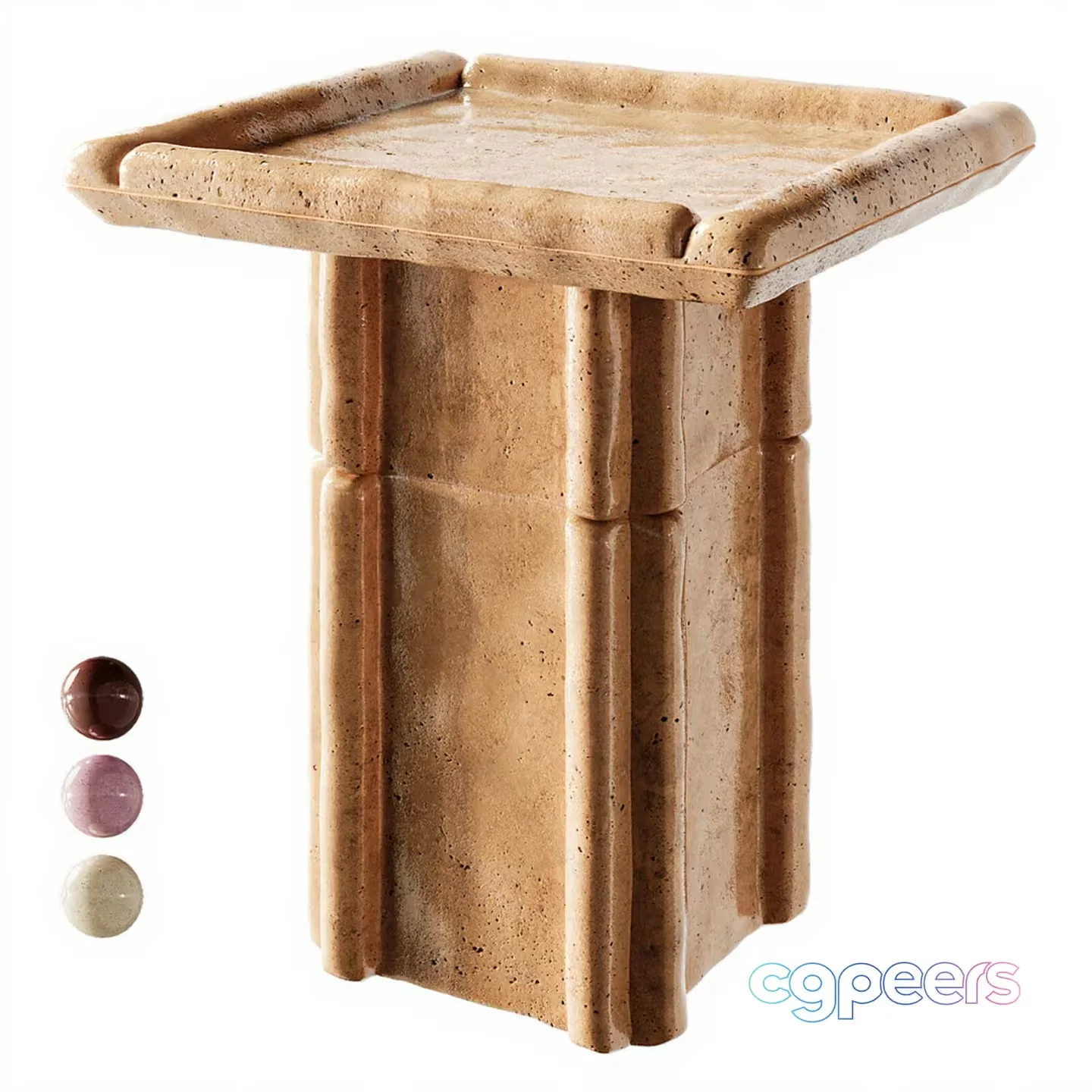 A Stone Pedestal 3D Model – 14811 – CORONA Render