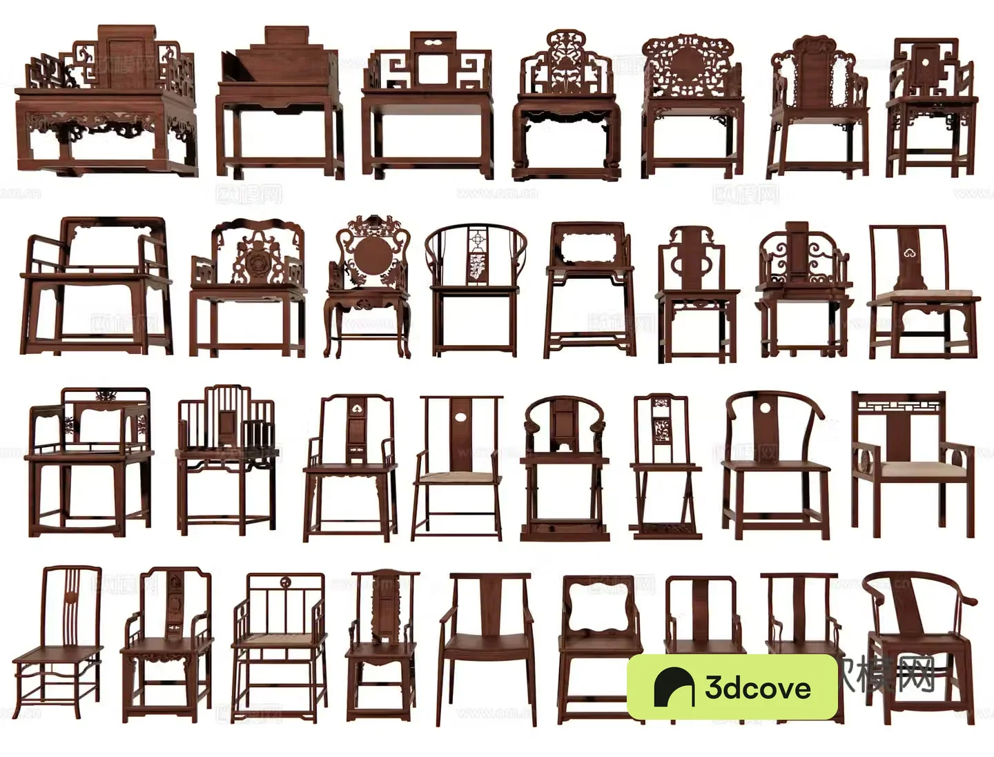 Chinese chairs ring chairs Taishi chairs leisure chairs ancient chairs carved chairs mahogany furniture