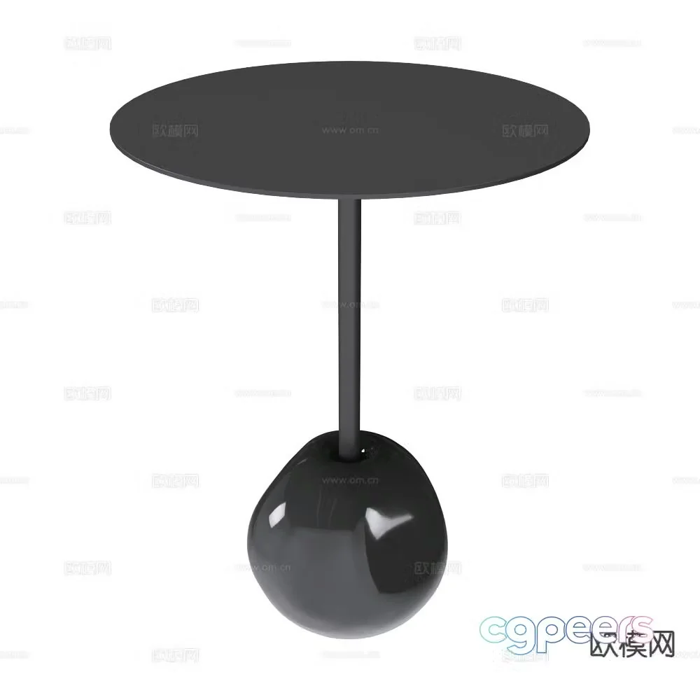 DECHEM round table side table angle table 3D model