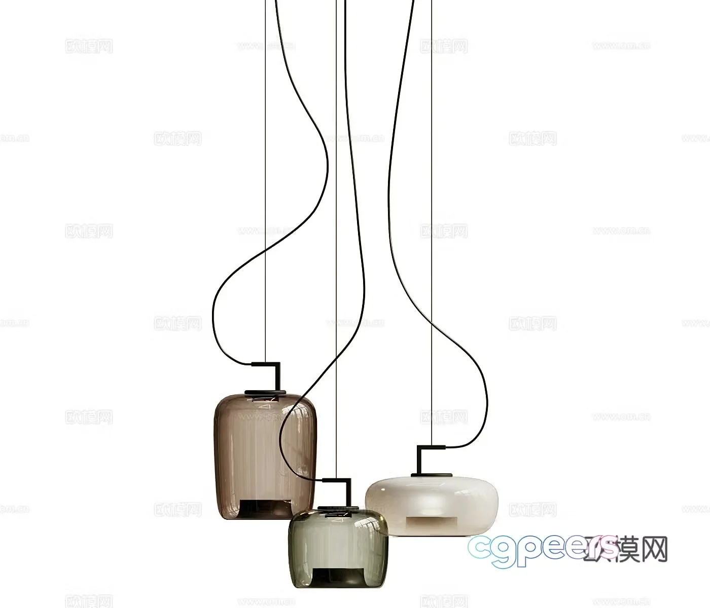 Simple chandelier Glass chandelier Bedside chandelier Restaurant chandelier Bar chandelier Chandelier Chandelier Combination 3D Model