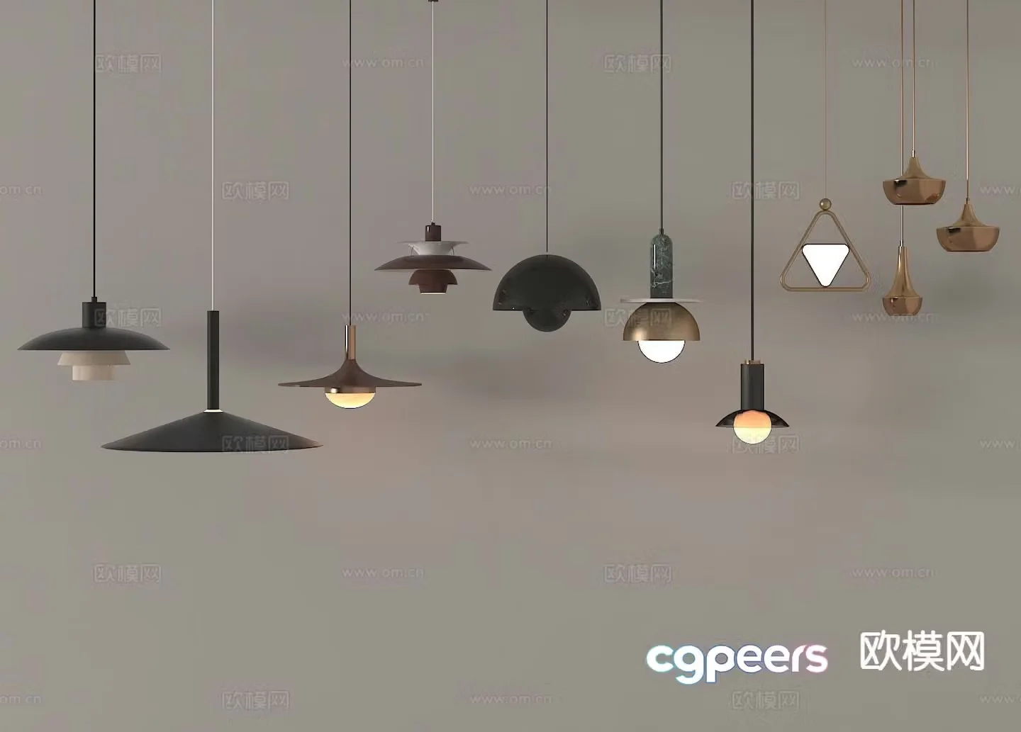 Bedside small chandelier 3d model